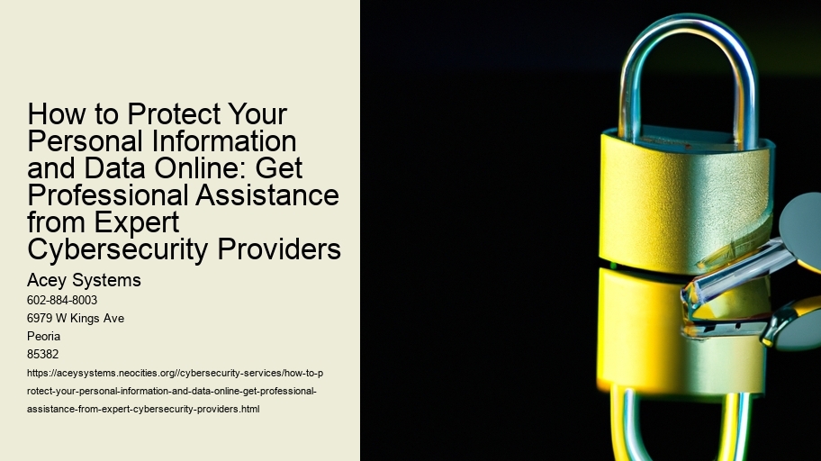 How to Protect Your Personal Information and Data Online: Get Professional Assistance from Expert Cybersecurity Providers